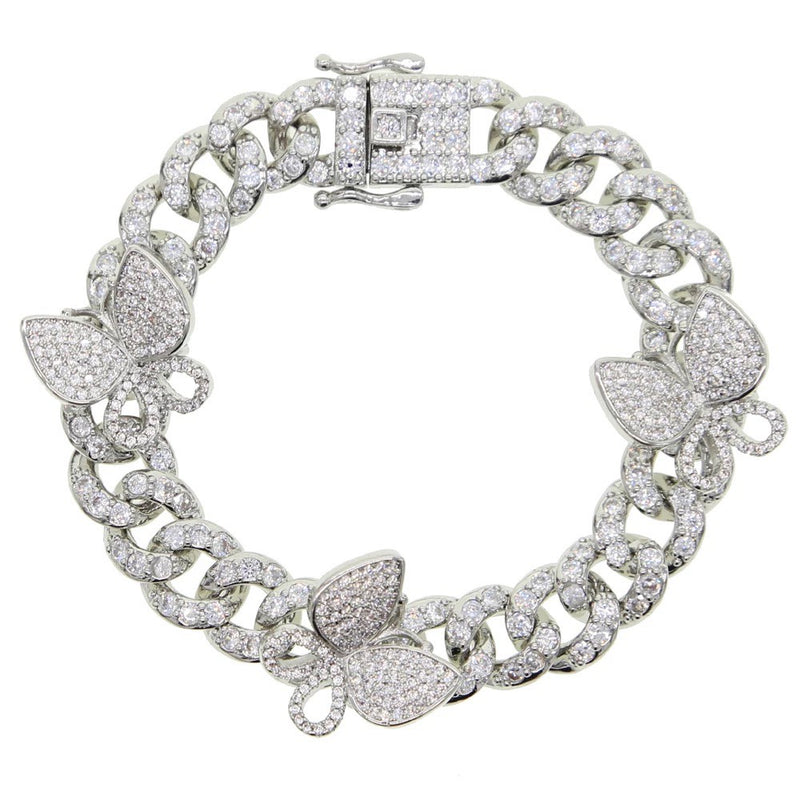 Butterfly Bracelet Silver | Silver Bracelet Butterfly | AD Luxury