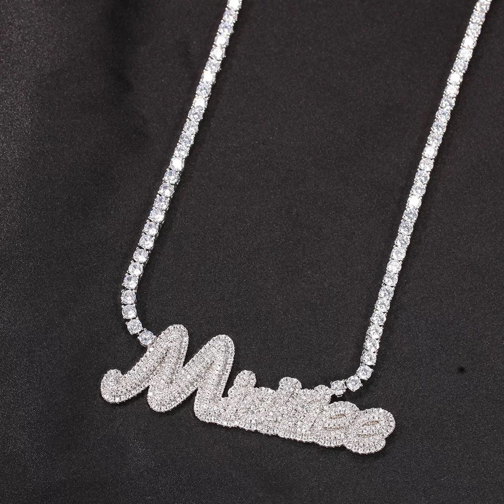 Cuban Chain Name Necklace | Cuban Name Necklace | AD Luxury