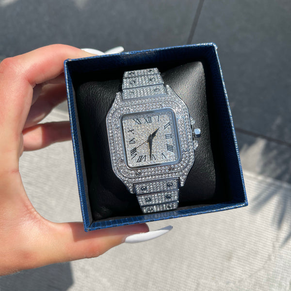 Silver Diamond Watch Women's | Diamond Watch Women's | AD Luxury