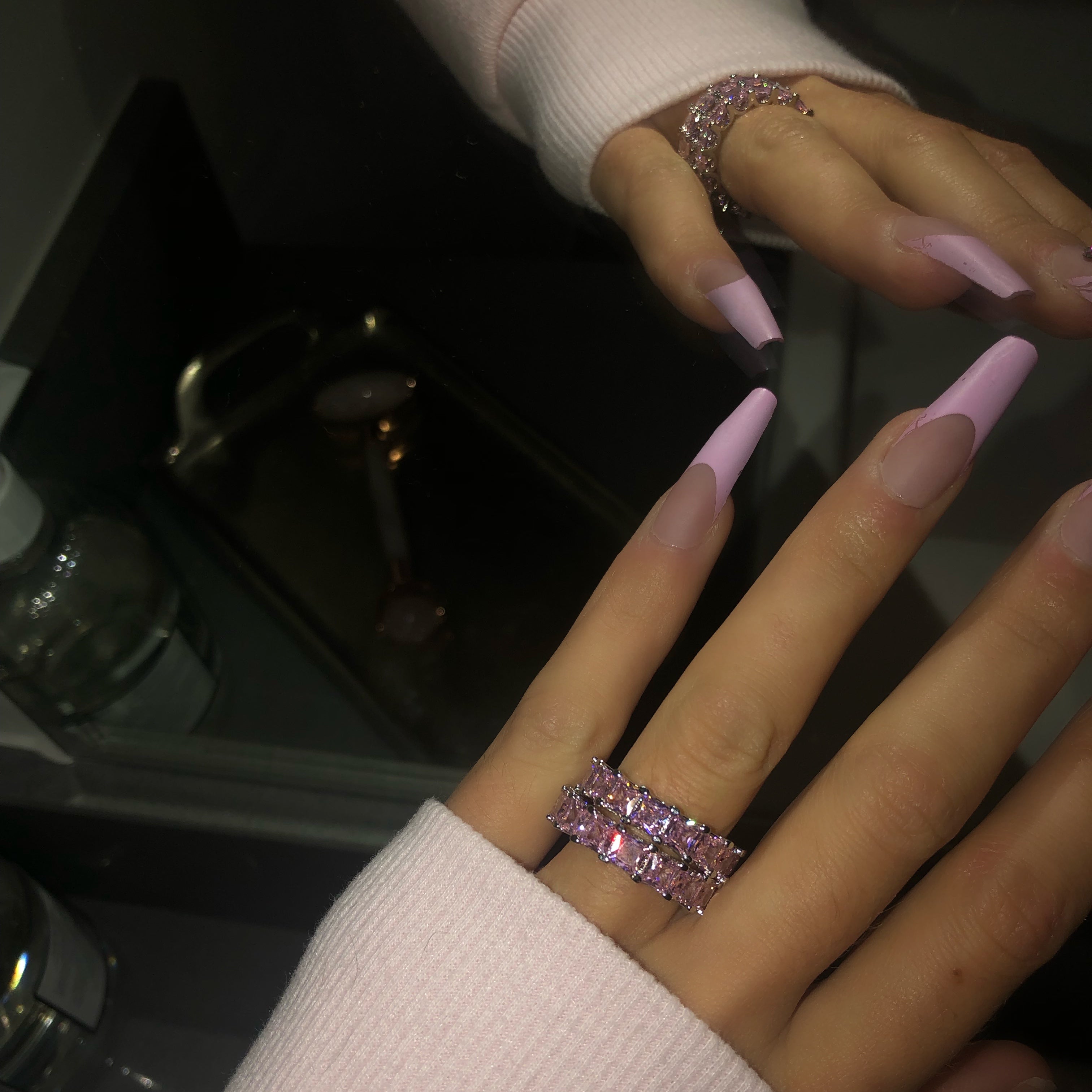 SHINE | SILVER RING PINK