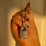 Lock Necklace Silver | Silver Padlock Necklace | AD Luxury