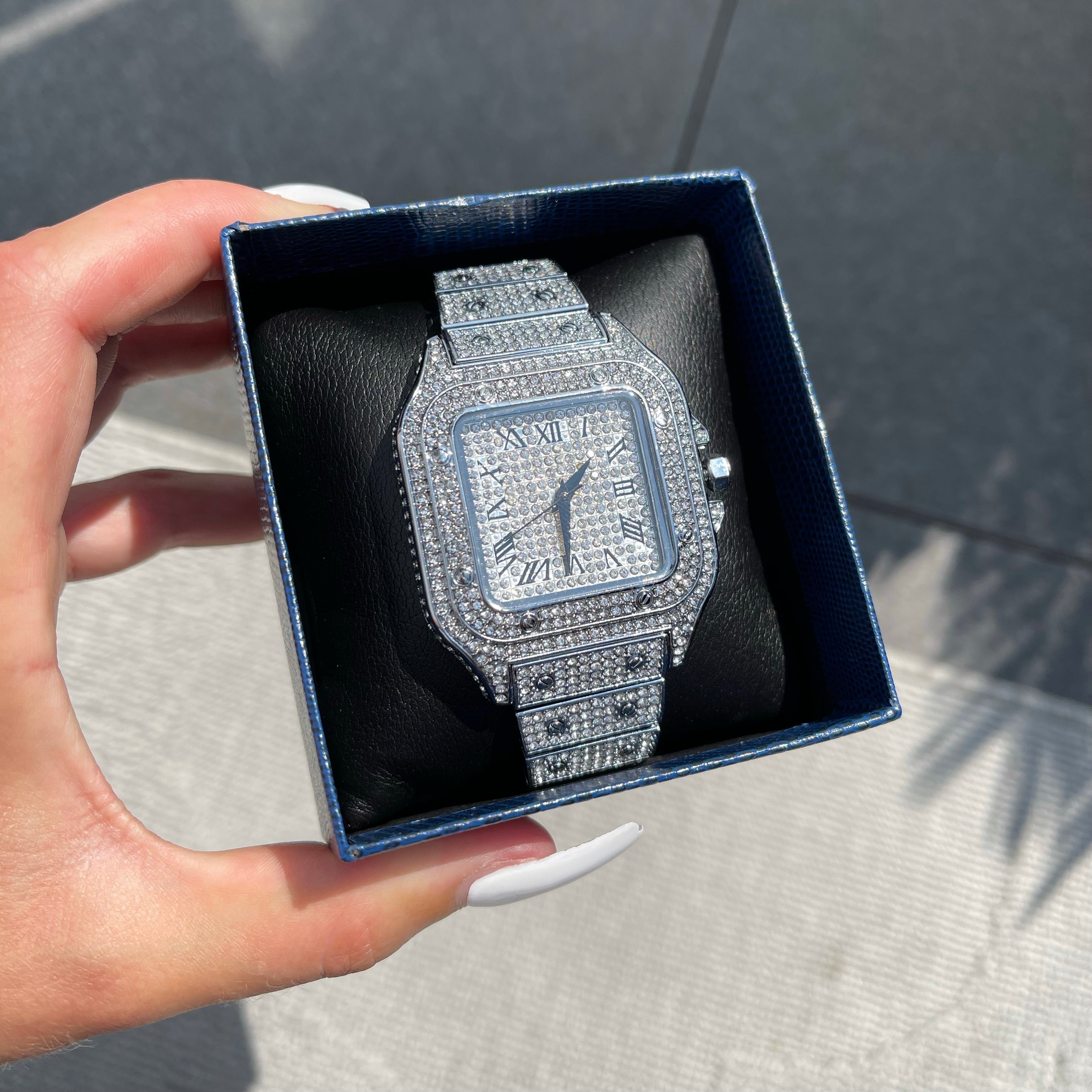 Silver Diamond Watch Women's | Diamond Watch Women's | AD Luxury